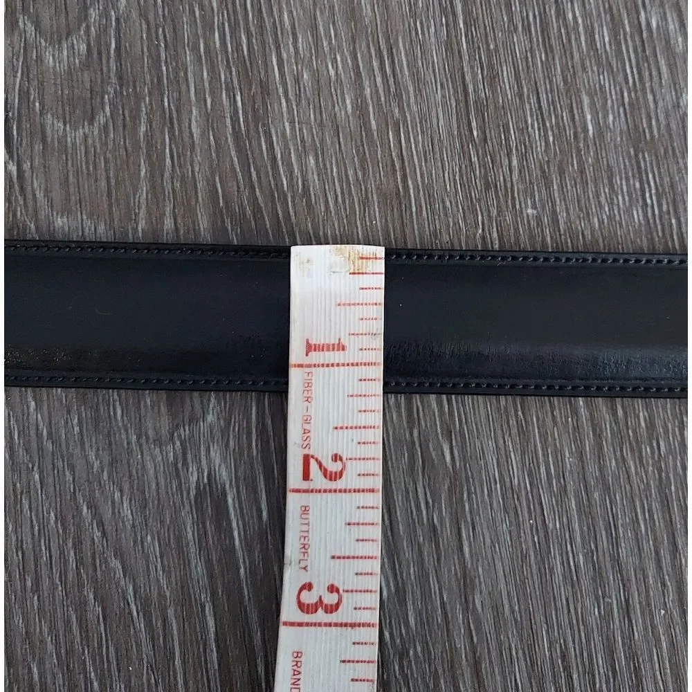 Perry Ellis Portfolio Black Genuine Cowhide Belt 38